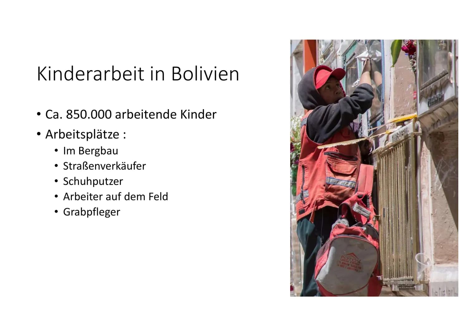 Bolivien will aus der Schmuddelecke – und
legalisiert Kinderarbeit"
99.
Welt - 06.07.2014
,,Neues Gesetz zur Kinderarbeit in Bolivien :
Wenn