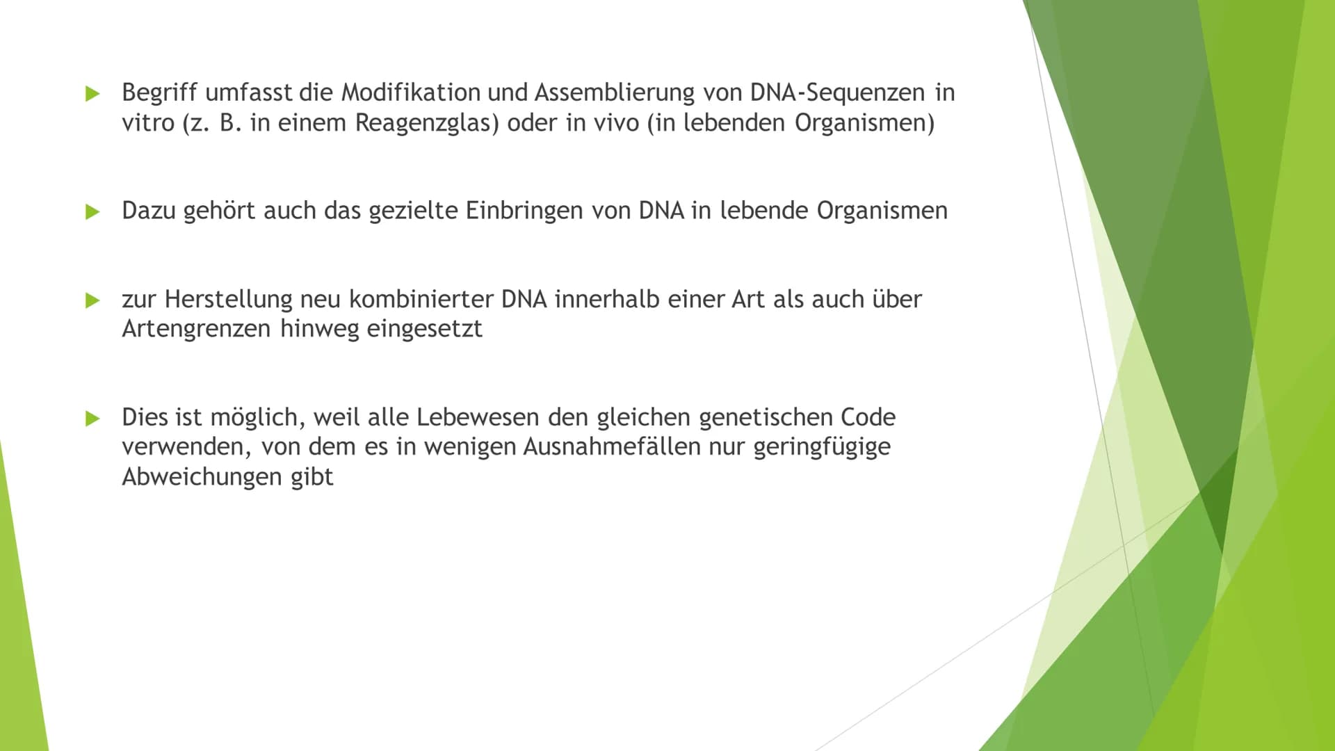 se
GENFOOD
Gentechnik
In der Landwirtschaft und in unseren Lebensmitteln Gliederung
Was ist Gentechnik?
Bedeutung für Naturpflanzen
Bedeutun