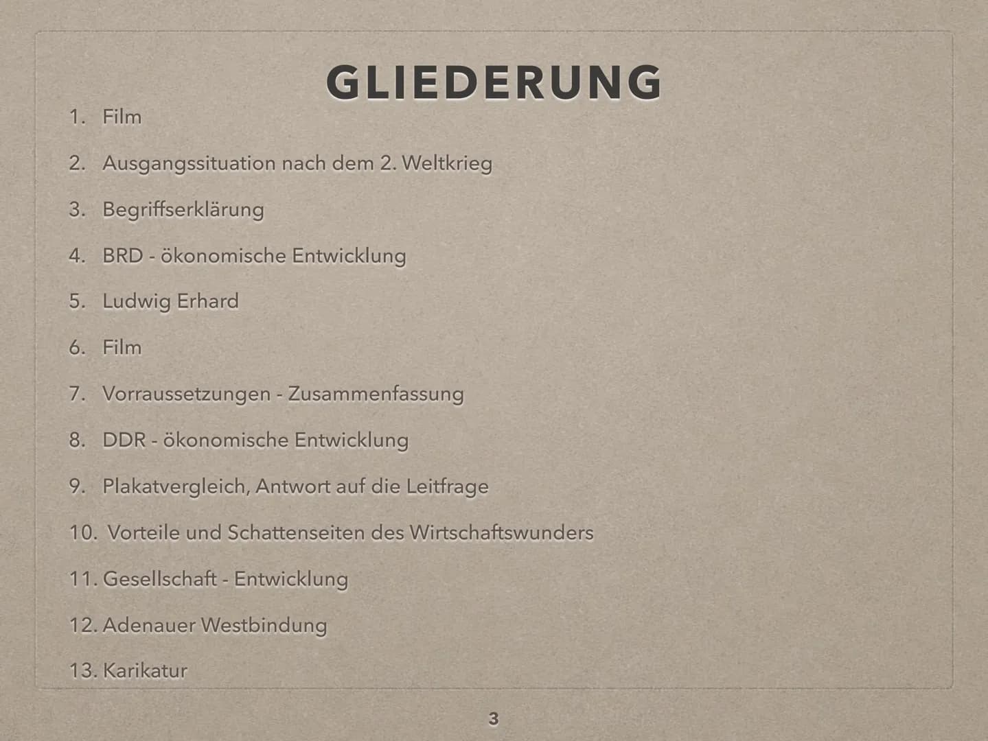 DAS ,,WIRTSCHAFTSWUNDER"
Ein Referat von Julia-Sophie Ladehoff
Geschichte, 12c
1 LEITFRAGE
WAR DAS WIRTSCHAFTSWUNDER WIRKLICH EIN
WUNDER?
CA