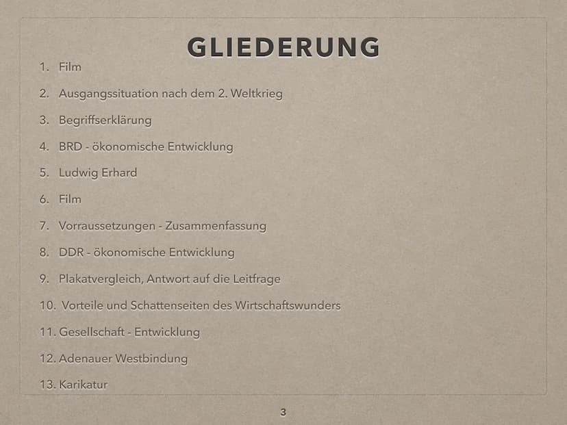 DAS ,,WIRTSCHAFTSWUNDER"
Ein Referat von Julia-Sophie Ladehoff
Geschichte, 12c
1 LEITFRAGE
WAR DAS WIRTSCHAFTSWUNDER WIRKLICH EIN
WUNDER?
CA