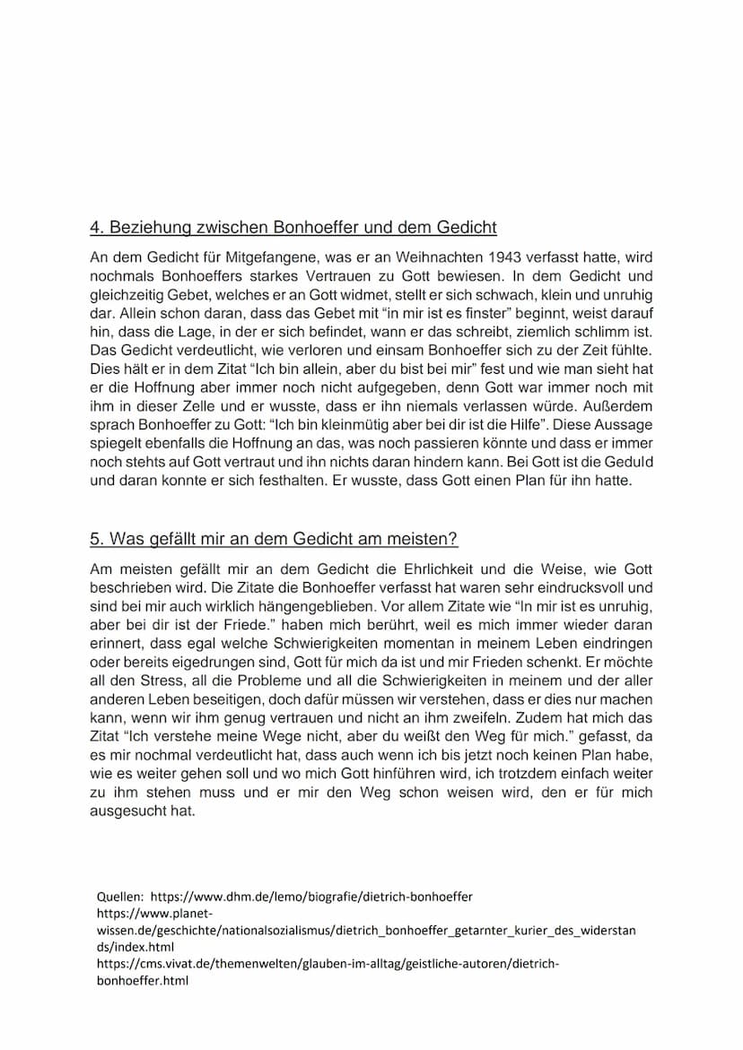 Abschlussprojekt zu Thema "Kirche im Dritten Reich"
Gedicht für Mitgefangene, 1943
Dietrich Bonhoeffer
1.Bonhoeffers Situationslage
Wie ist 