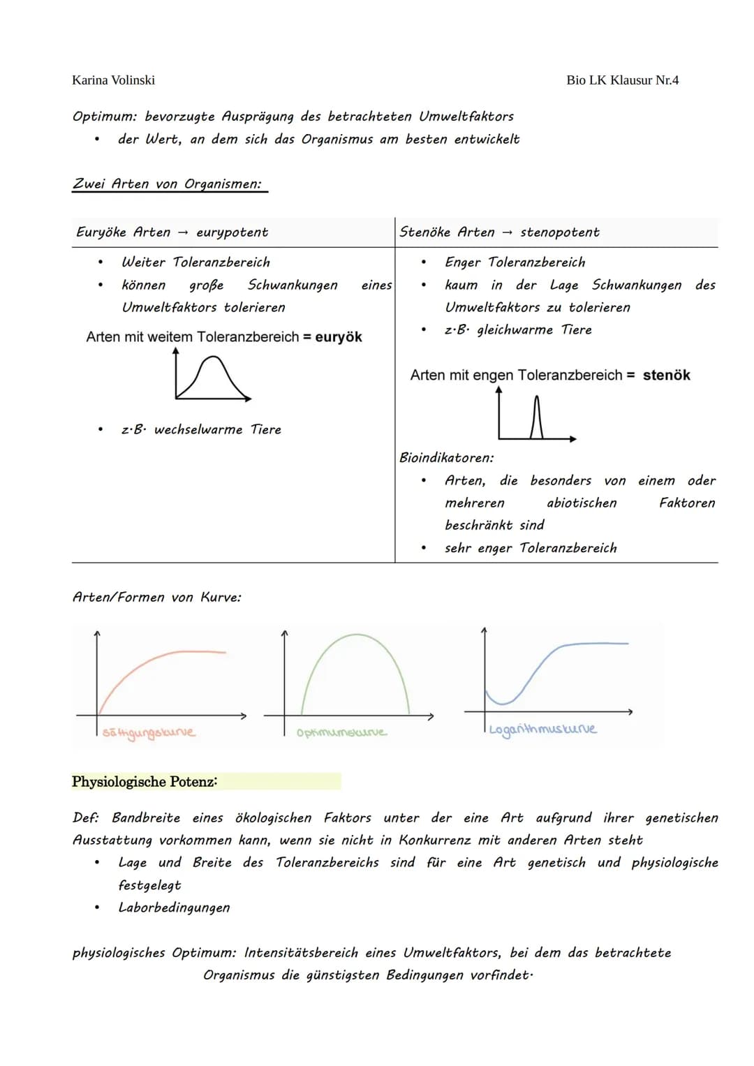 Ökologie Abitur: Klausuren, Aufgaben und Lösungen für Bio LK