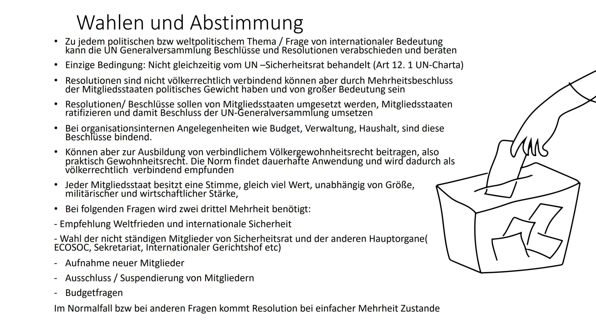 # Die UN- 
Generalversammlung

Aufbau, Aufgaben, Ziele, # Die Generalversammlung der Vereinten Nationen
Zusammensetzung, Kompetenzen und Bei