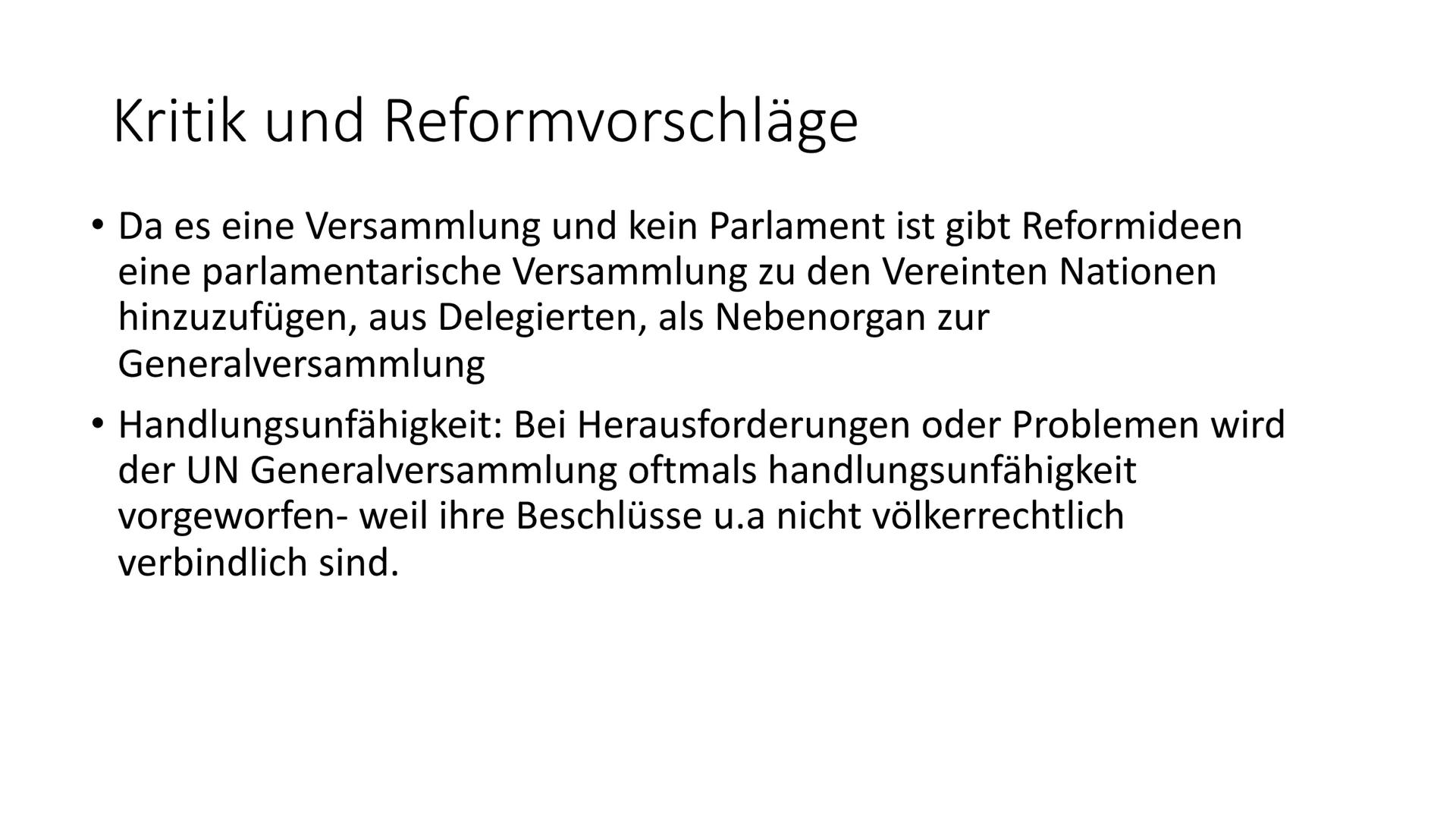 # Die UN- 
Generalversammlung

Aufbau, Aufgaben, Ziele, # Die Generalversammlung der Vereinten Nationen
Zusammensetzung, Kompetenzen und Bei