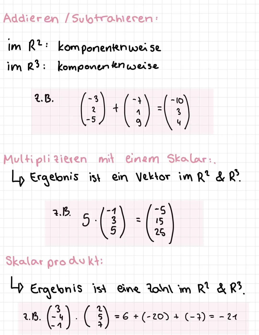 Def
Vektoren im Raum
Dimision
Ein Vektor ist ein nº-Tupel.
im R²: A (a²₂ ) = (axlay) → Ortsvektor
(a) = (axlay) → Richtunsvektor
im R³: : A
