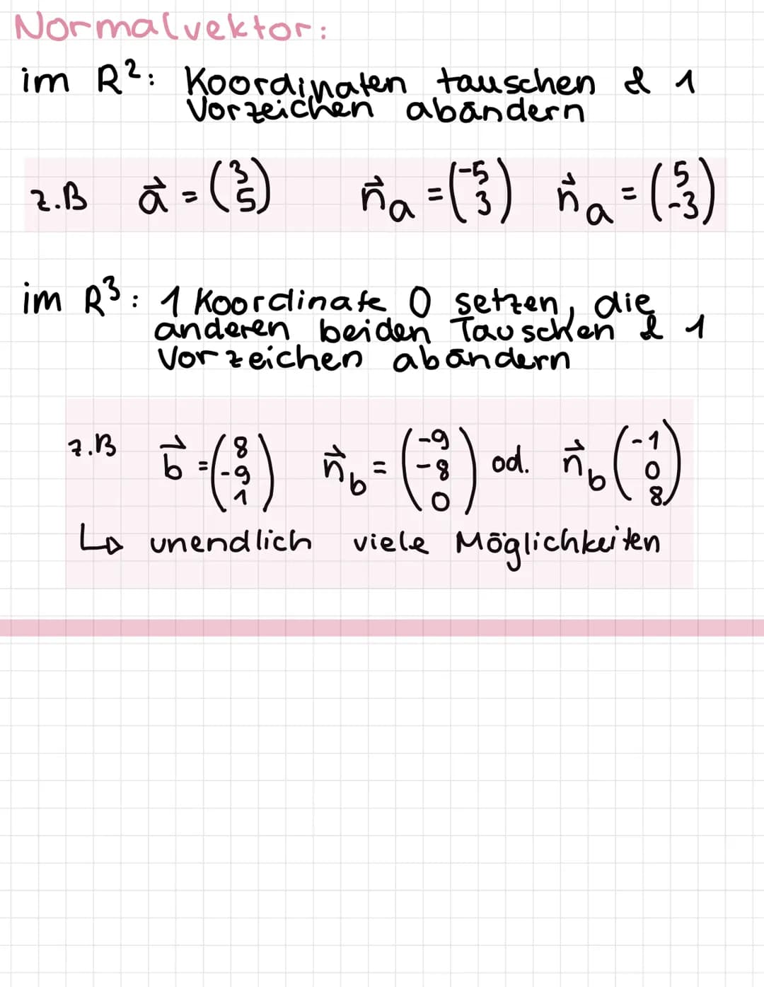 Def
Vektoren im Raum
Dimision
Ein Vektor ist ein nº-Tupel.
im R²: A (a²₂ ) = (axlay) → Ortsvektor
(a) = (axlay) → Richtunsvektor
im R³: : A
