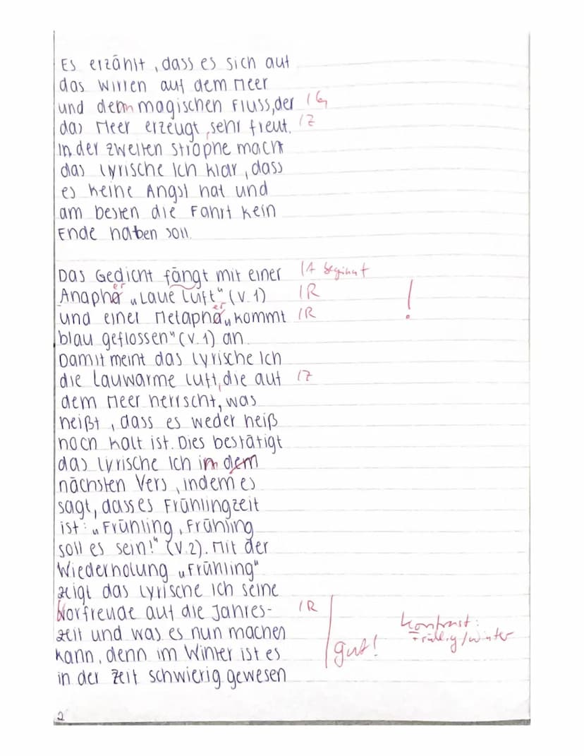 Aufgabe 1)
XES 1st zu vermuten, dass das (yrische ich
von seiner Reise erzäht und wie er sich.
fühlt.
5 davon, wie
CS
J
gut!
J.
Dilara Bozka