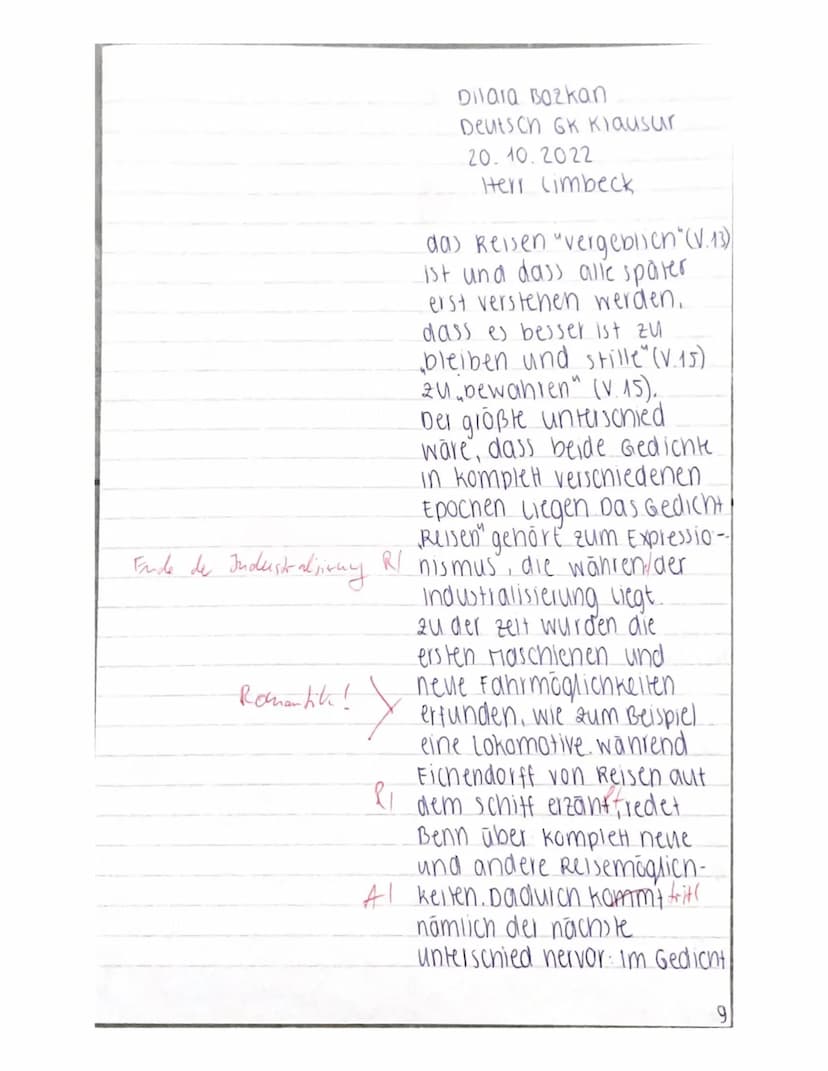 Aufgabe 1)
XES 1st zu vermuten, dass das (yrische ich
von seiner Reise erzäht und wie er sich.
fühlt.
5 davon, wie
CS
J
gut!
J.
Dilara Bozka