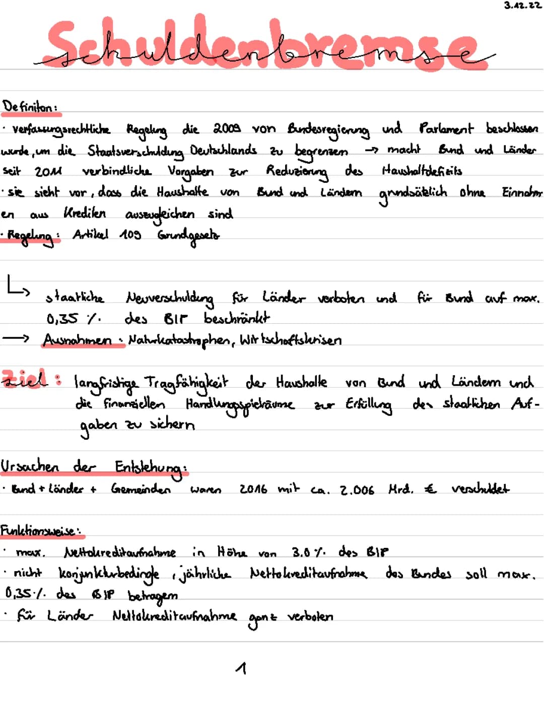 Schuldenbremse
