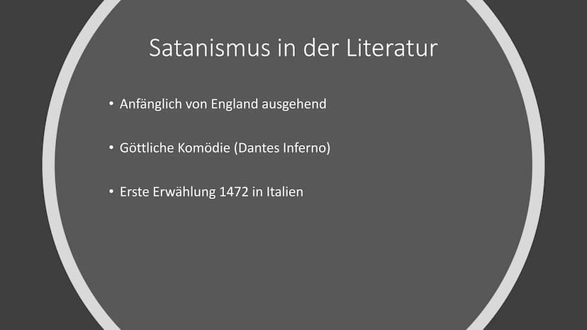 Satanismus Symbol Allgemein
Bewegung die sich positiv auf das Böse hingezogen fühlen
●
2 Richtung des Satanismus
• Erste Belege seit dem 17.