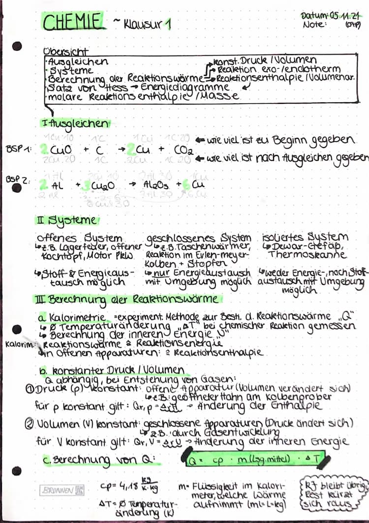 Know Enthalpien, Reaktionswärme, Satz von Hess, Volumenarbeit thumbnail