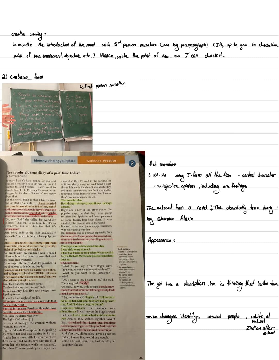 The messenger
by Markus Zusak
we is not
todlin Extract 1
Well tell you a bit about my life.
allert
about
Tuck
ed
very at
ing of the
tresses 