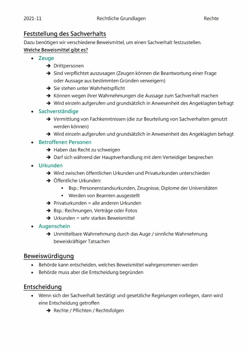 2021-11
●
Anwendung des Rechts
Gegen die Entscheidung einer Behörde → kann man innerhalb eines bestimmten Zeitraums
Rechtsmittel einregeln
R