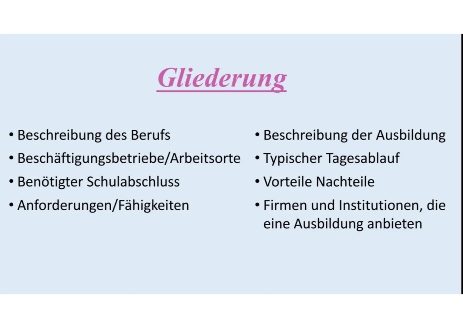 Kauffrau für IT-
System-Managment Gliederung
• Beschreibung des Berufs
• Beschäftigungsbetriebe/Arbeitsorte
• Benötigter Schulabschluss
• An