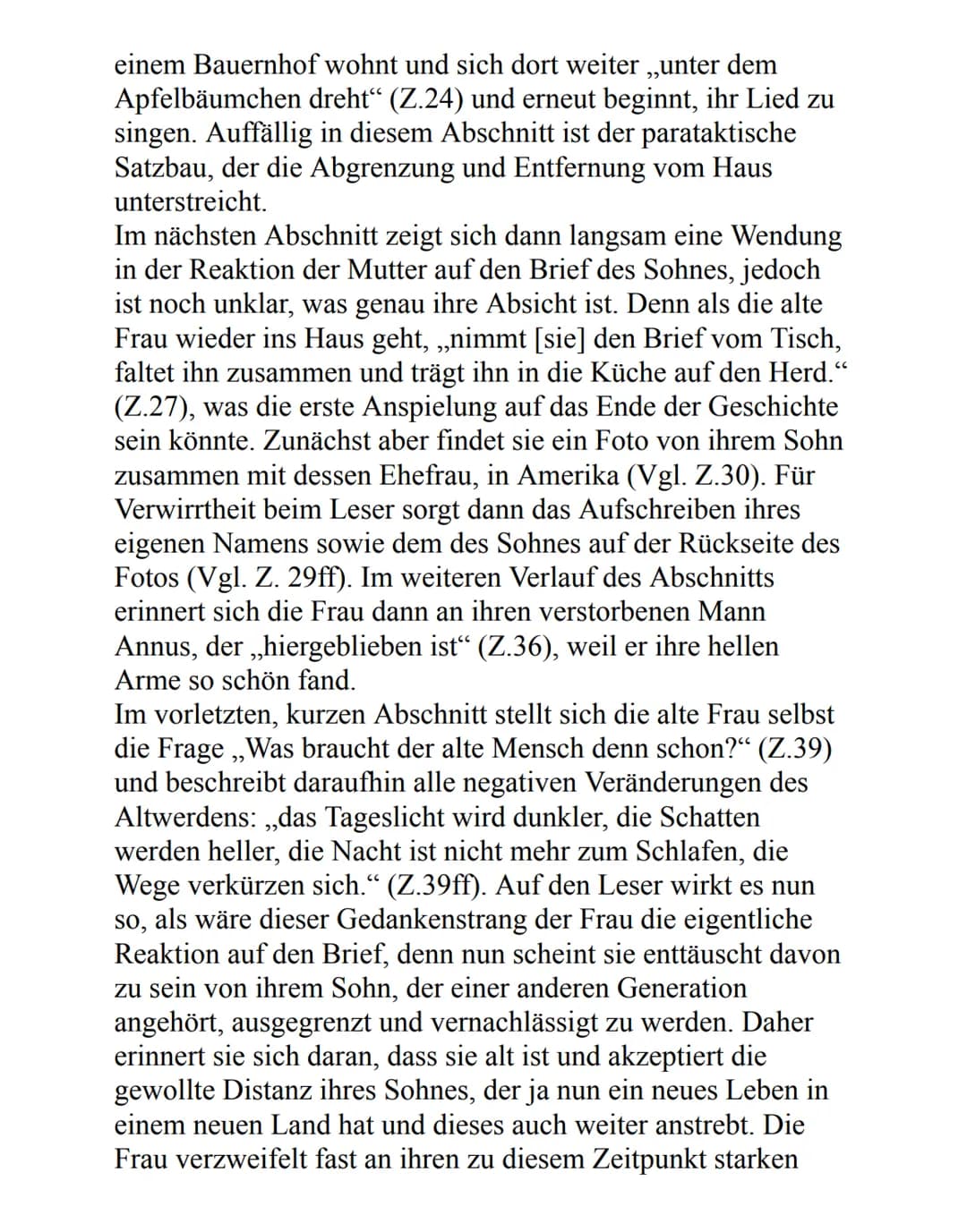 Brief aus Amerika
Die Kurzgeschichte ,,Brief aus Amerika“, die 1963 von
Johannes Bobrowski veröffentlicht wurde, behandelt das
Thema Einsamk