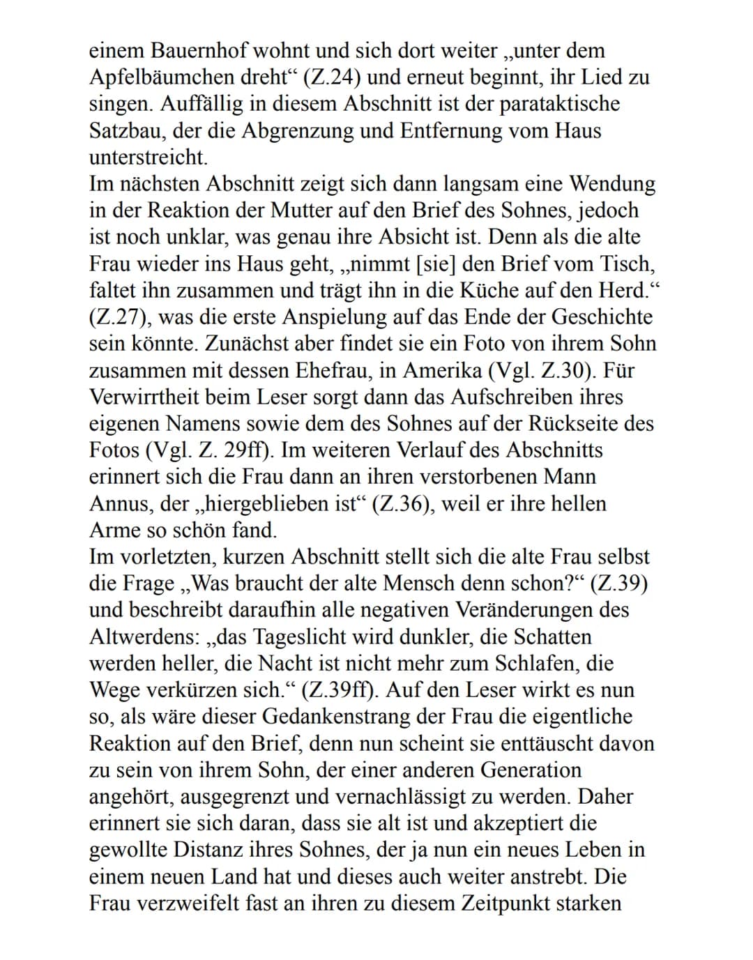 Brief aus Amerika
Die Kurzgeschichte ,,Brief aus Amerika“, die 1963 von
Johannes Bobrowski veröffentlicht wurde, behandelt das
Thema Einsamk