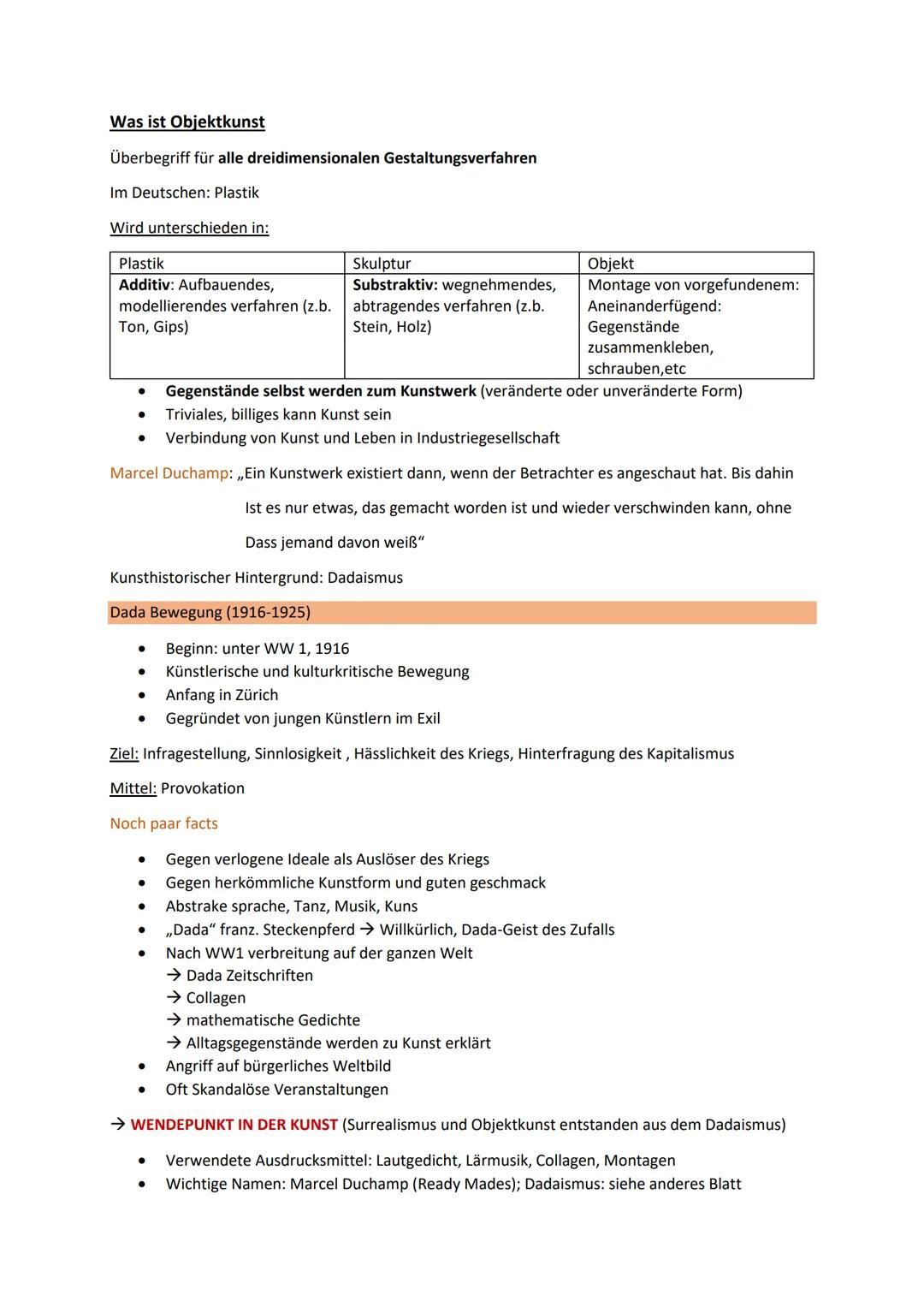 1. Anfänge der Objektkunst (Dadaismus)
Marcel Duchamp
●
Ready Mades
●
Alltägliche Gebrauchsgegenstände (industriell, massenhaft gefertigt) w