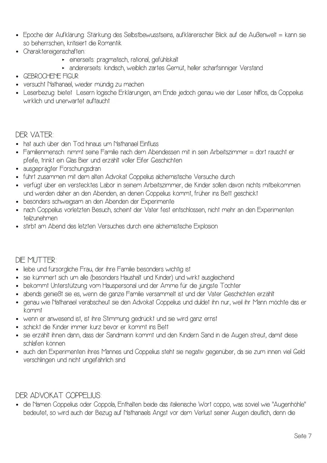 die Figuren aus der Sandmann"
NATHANAEL:
die Bedeutung: auffällig ist die Häufung von "sprechenden" Namen in der Erzählung, Nathanael kommt 
