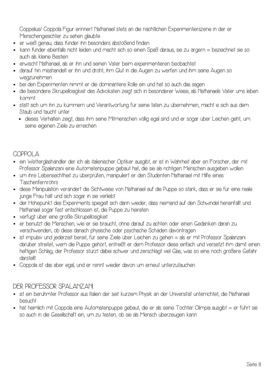 die Figuren aus der Sandmann"
NATHANAEL:
die Bedeutung: auffällig ist die Häufung von "sprechenden" Namen in der Erzählung, Nathanael kommt 