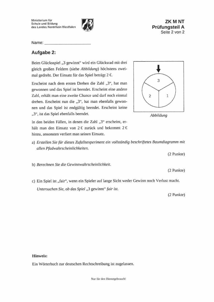Ministerium für
Schule und Weiterbildung
des Landes Nordrhein-Westfalen
Hinweise zur Durchführung der Zentralen Klausur am Ende
der Einführu