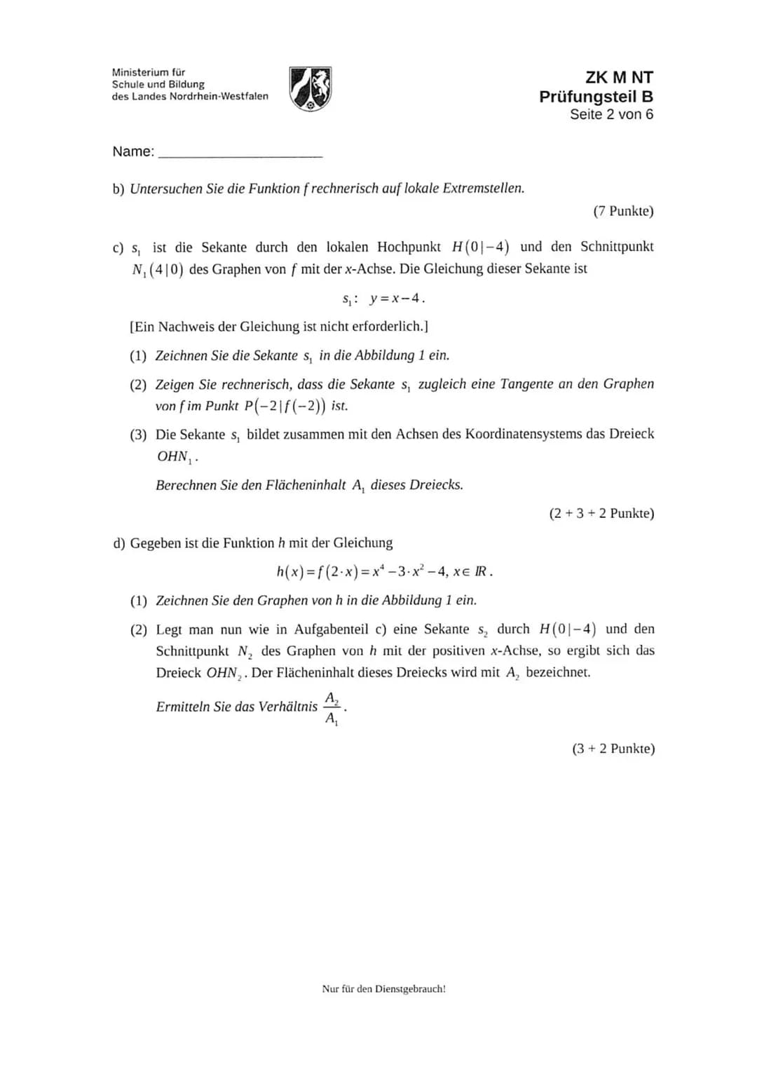 Ministerium für
Schule und Weiterbildung
des Landes Nordrhein-Westfalen
Hinweise zur Durchführung der Zentralen Klausur am Ende
der Einführu
