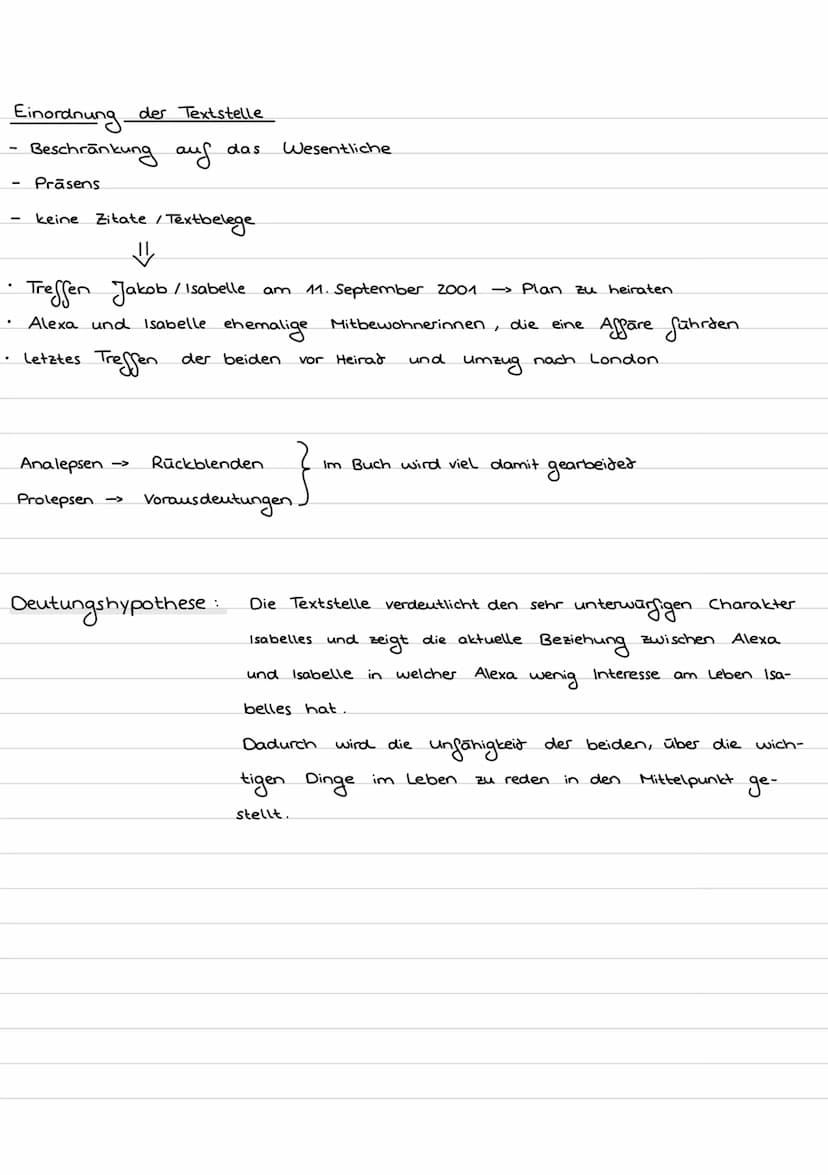 Analepsen
5
10
15
Vorausden-
ein auf
insta-
bile Bezie-
hung mit
Jakob
Prolepse
20
25
30
35
40
Musterklausur
Ⓒ
Aufgabe: Interpretieren Sie d