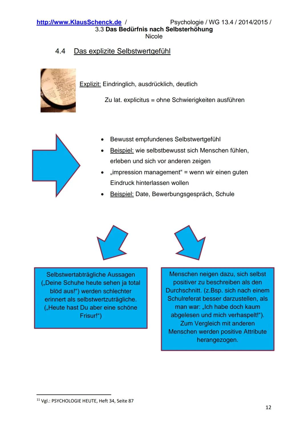 http://www.Klaus Schenck.de/
Inhaltsverzeichnis
1. Farblegende.
2. Selbsterhöhung.
3.3 Das Bedürfnis nach Selbsterhöhung
Nicole
2.1 Allgemei