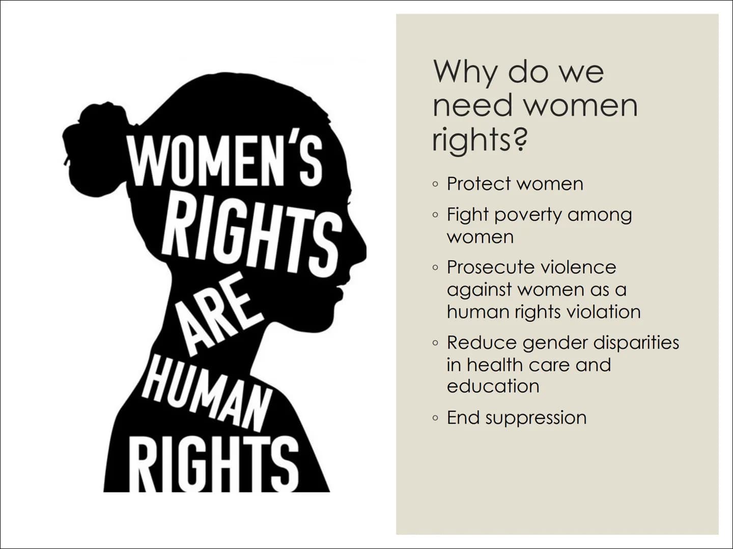 E
bortion
do
WOMEN AND
HUMAN RIGHTS
MEN UN
BORTION Content
Women/human rights in general (Denise)
The history of women rights (video)
Women 