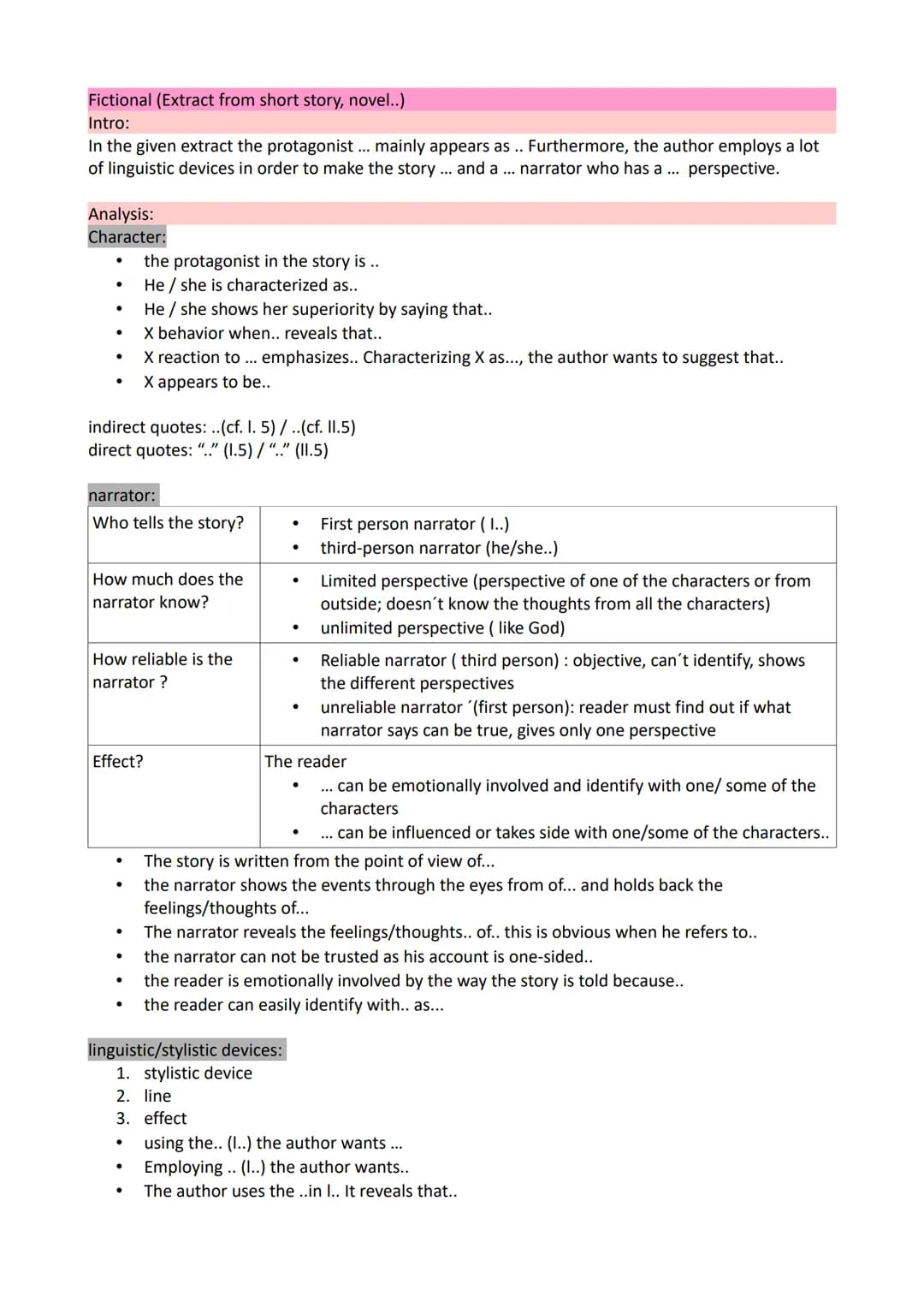Mediation
●
auf Aufgabenstellung achten
Email usw. realistisch machen
Comprehension:
.
summary
O the author...
... states
o...criticizes
o .