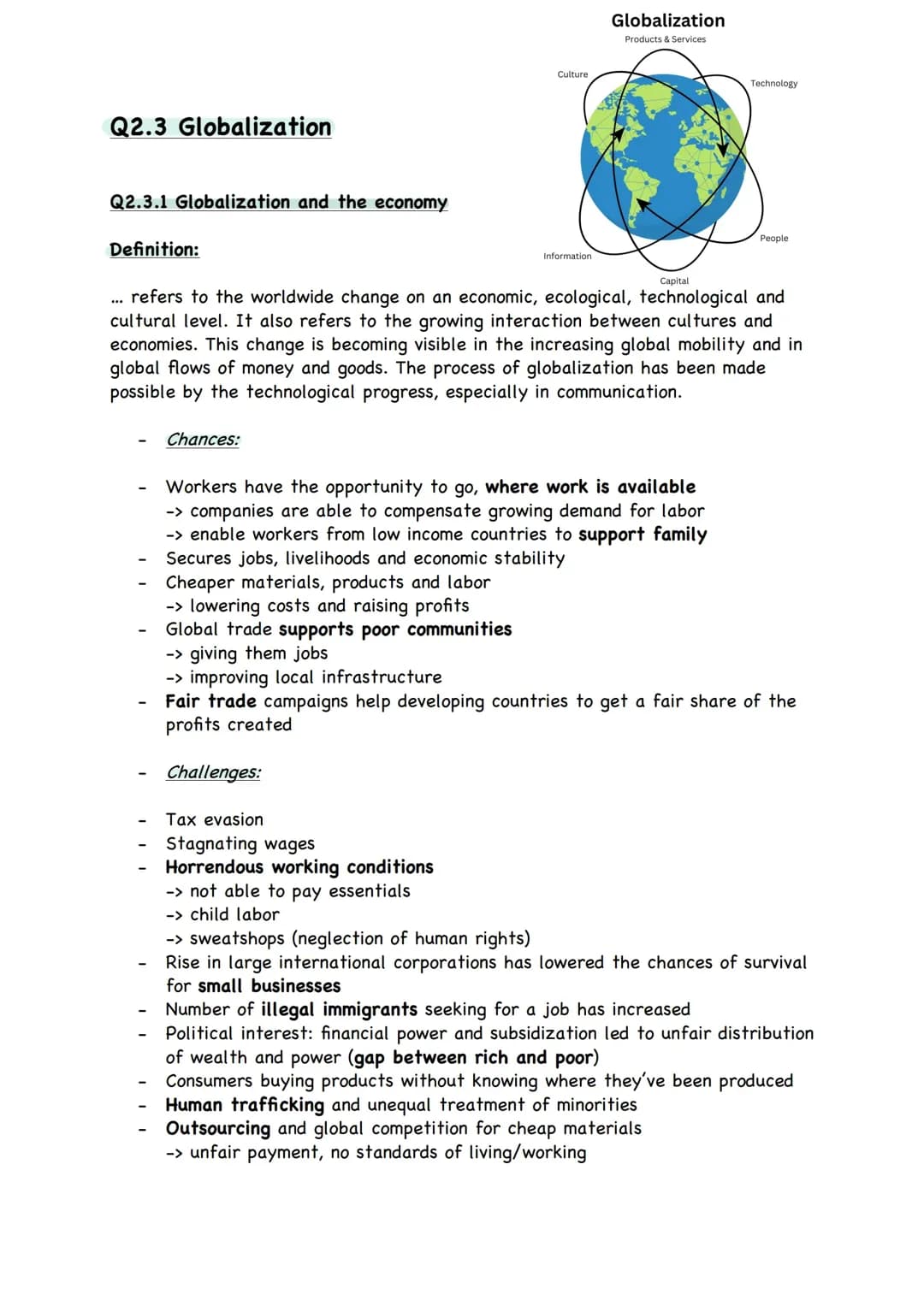 Q2.3 Globalization: Abitur Englisch LK Hessen (2024)