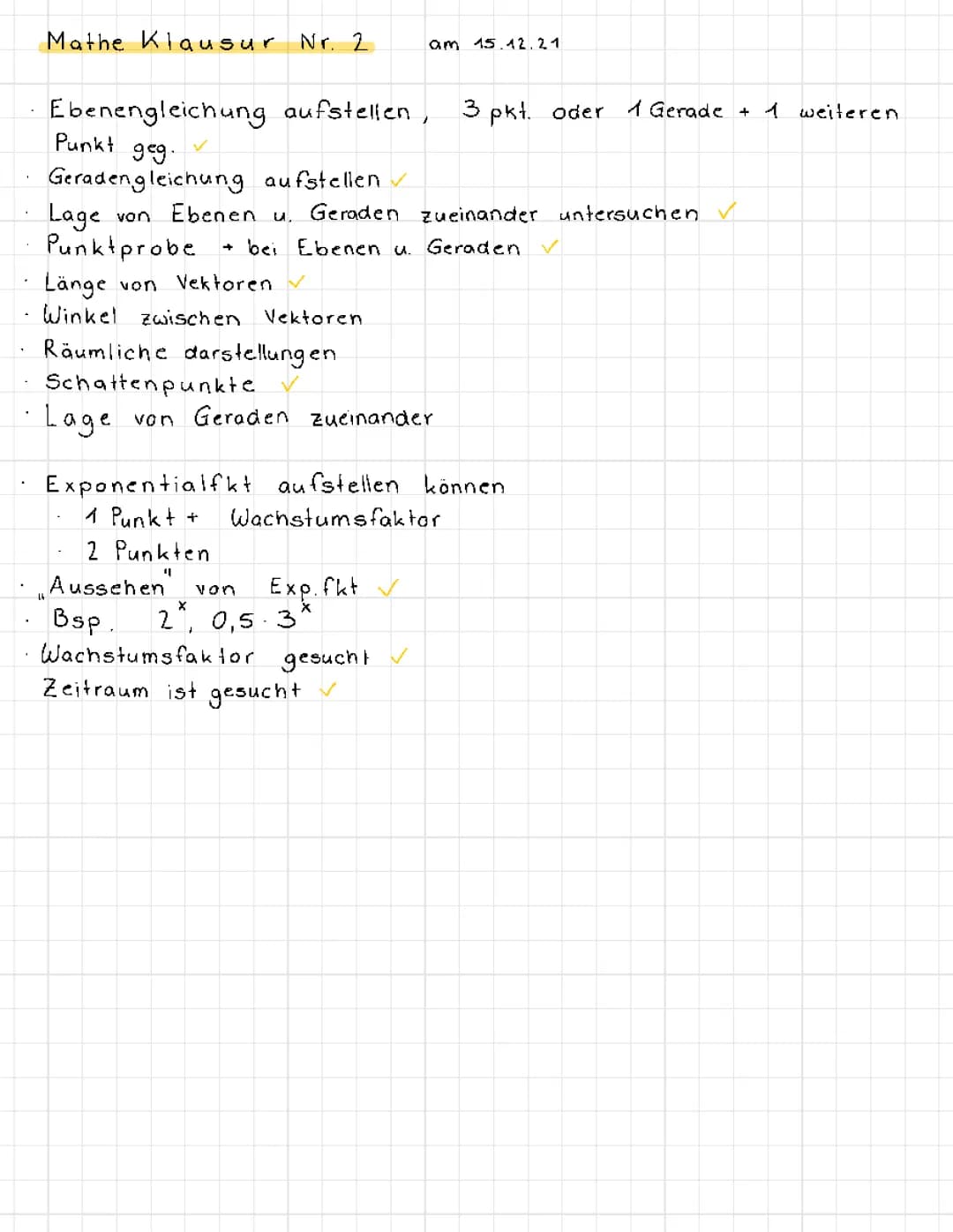 Vektorrechnung Klausur PDF und Mathe Lösungen für Klasse 11
