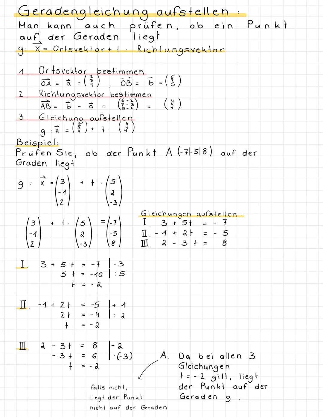 .
Mathe Klausur Nr. 2
11
Ebenengleichung
geg.
Geradengleichung aufstellen ✓
Punkt
Lage
Punktprobe
aufstellen,
am 15.12.21
Länge von Vektoren