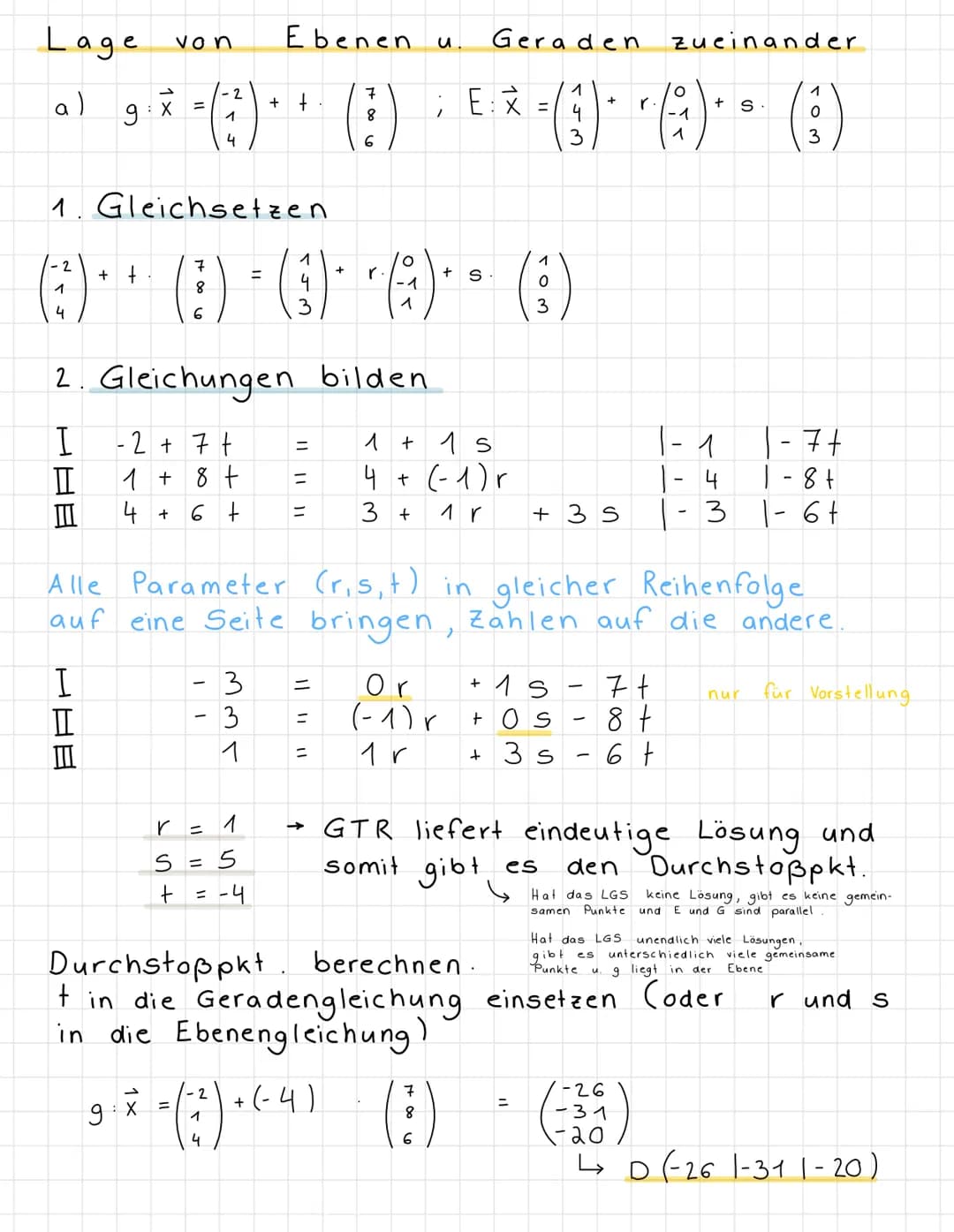 .
Mathe Klausur Nr. 2
11
Ebenengleichung
geg.
Geradengleichung aufstellen ✓
Punkt
Lage
Punktprobe
aufstellen,
am 15.12.21
Länge von Vektoren