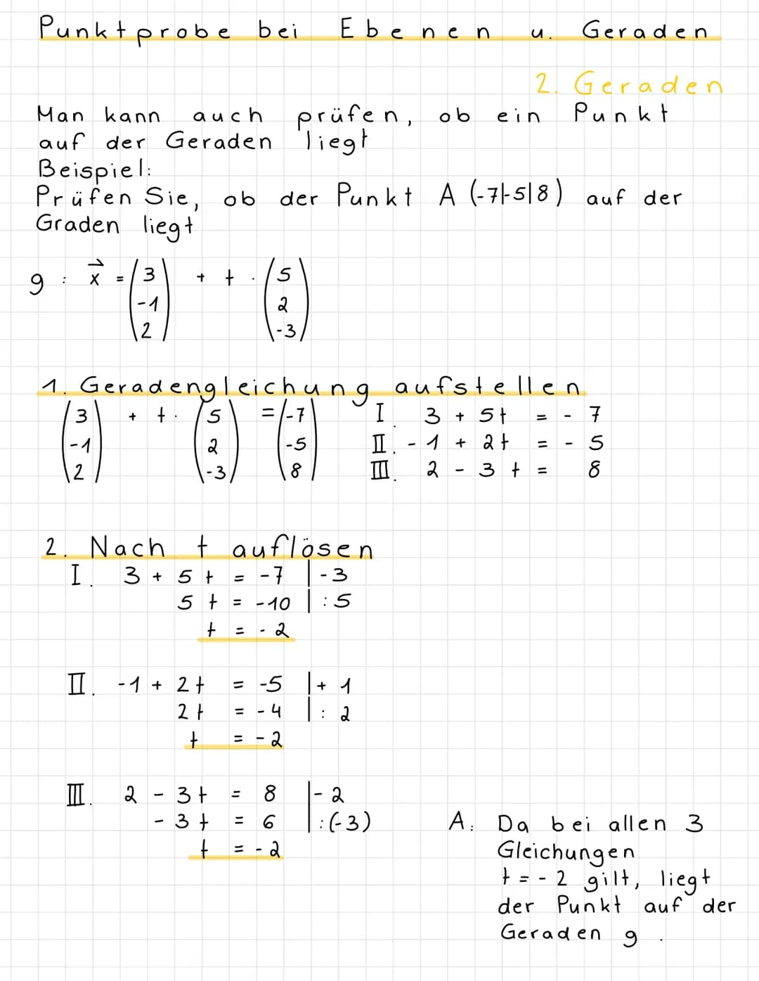 .
Mathe Klausur Nr. 2
11
Ebenengleichung
geg.
Geradengleichung aufstellen ✓
Punkt
Lage
Punktprobe
aufstellen,
am 15.12.21
Länge von Vektoren