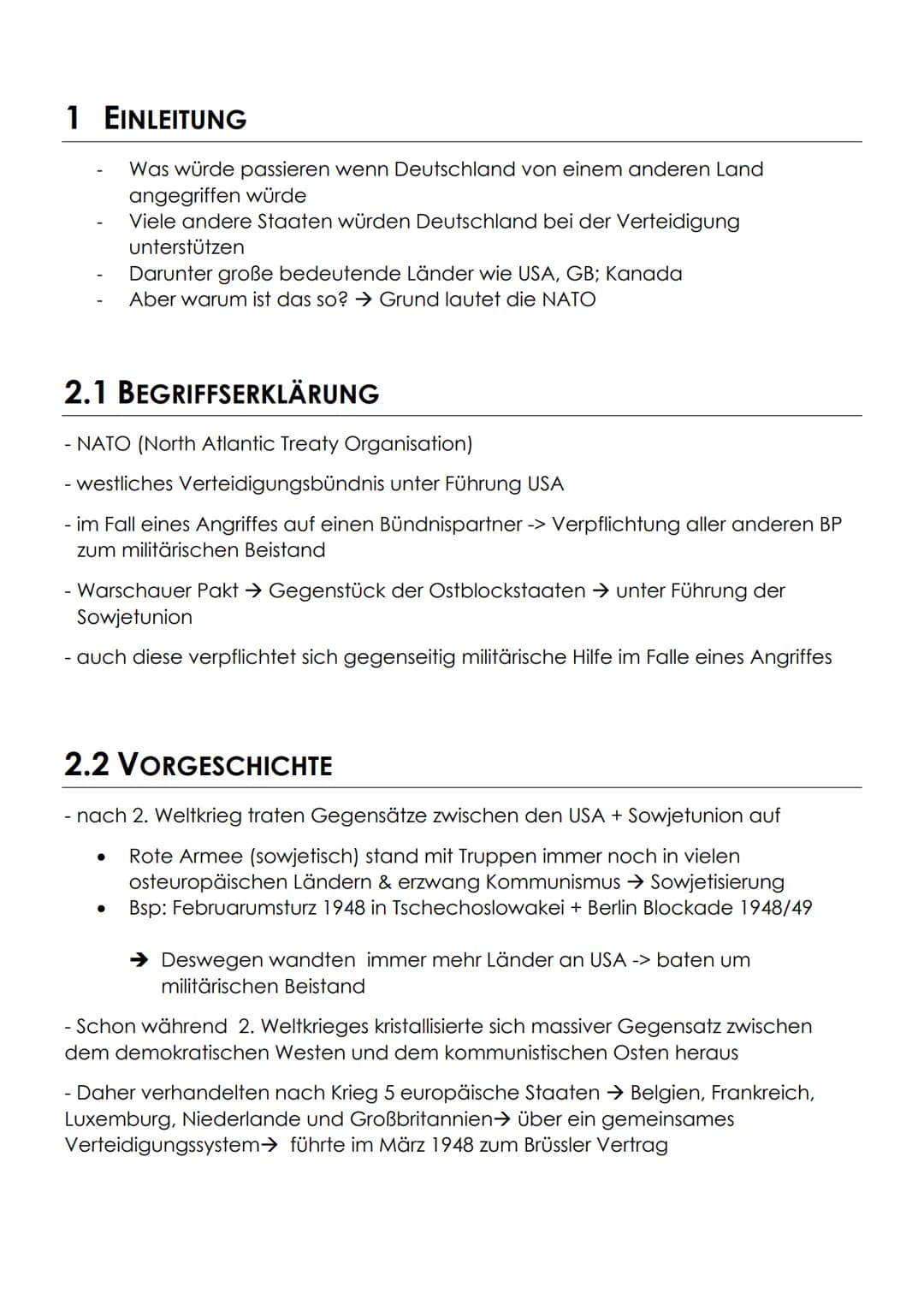 fr
Die Gründung der NATO 1 EINLEITUNG
Was würde passieren wenn Deutschland von einem anderen Land
angegriffen würde
Viele andere Staaten wür