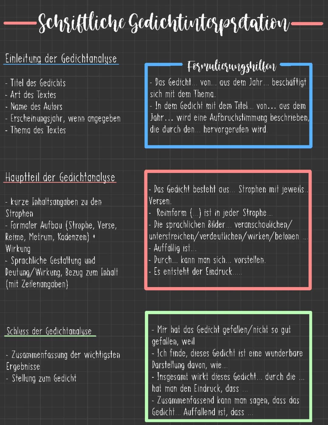 Gedichtsanalyse 