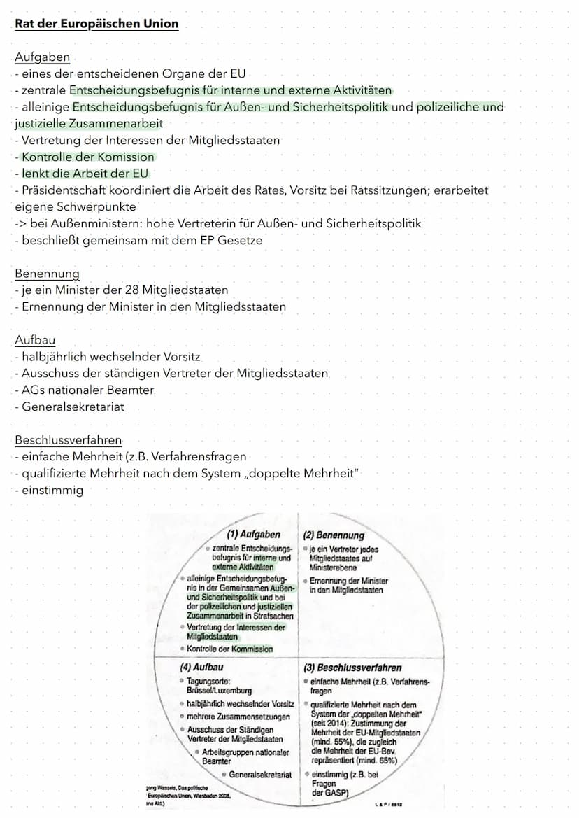 Europäisches Parlament
• Legislative
• beschließt gemeinsam mit dem Rat der EU die Gesetze
• kann nicht von sich aus Gesetzesinitiative ergr