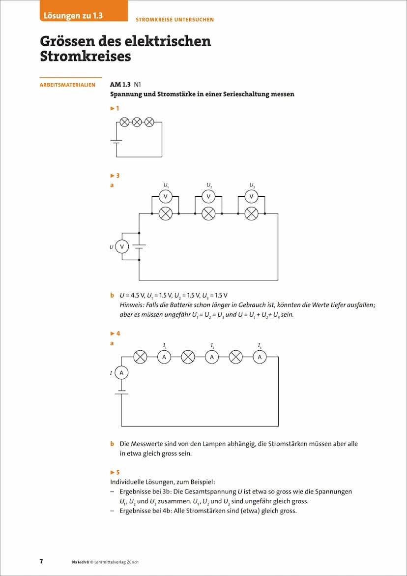 8
ΝΑ
TECH
LM
J>I
ΣΙΝ
Physik, Chemie
Biologie
VZ
1
Stromkreise untersuchen
Lösungen zu
Grundlagenbuch
Arbeitsmaterialien N1, N2, N3
Onlinemat