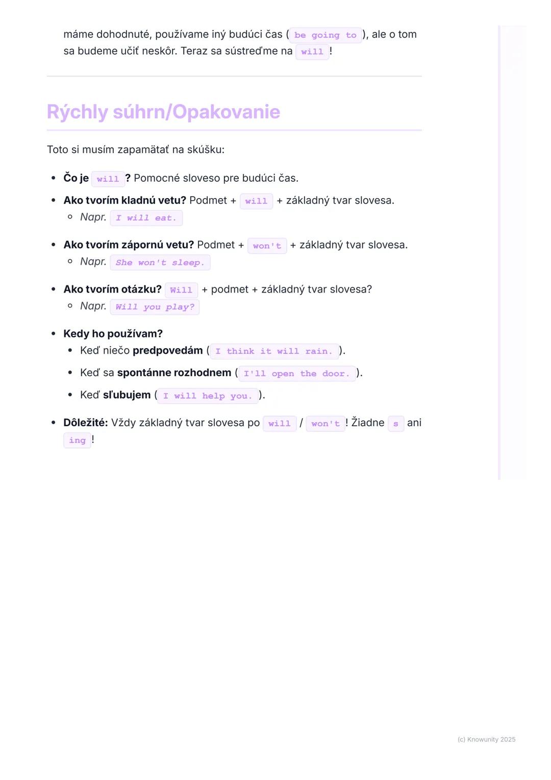 # Budúci čas (Future Simple s
'will')

Prehl'ad budúceho času s 'will'

Ahojte! Dnes si zopakujeme budúci čas v angličtine, konkrétne s pomo