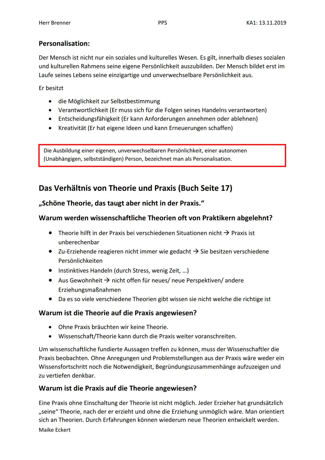 Herr Brenner
●
● Zu-Erziehender
Erzieher
Gegenstand der Pädagogik:
●
Psychologie und Pädagogik
Erziehungsinstitutionen
Erziehungseinrichtung
