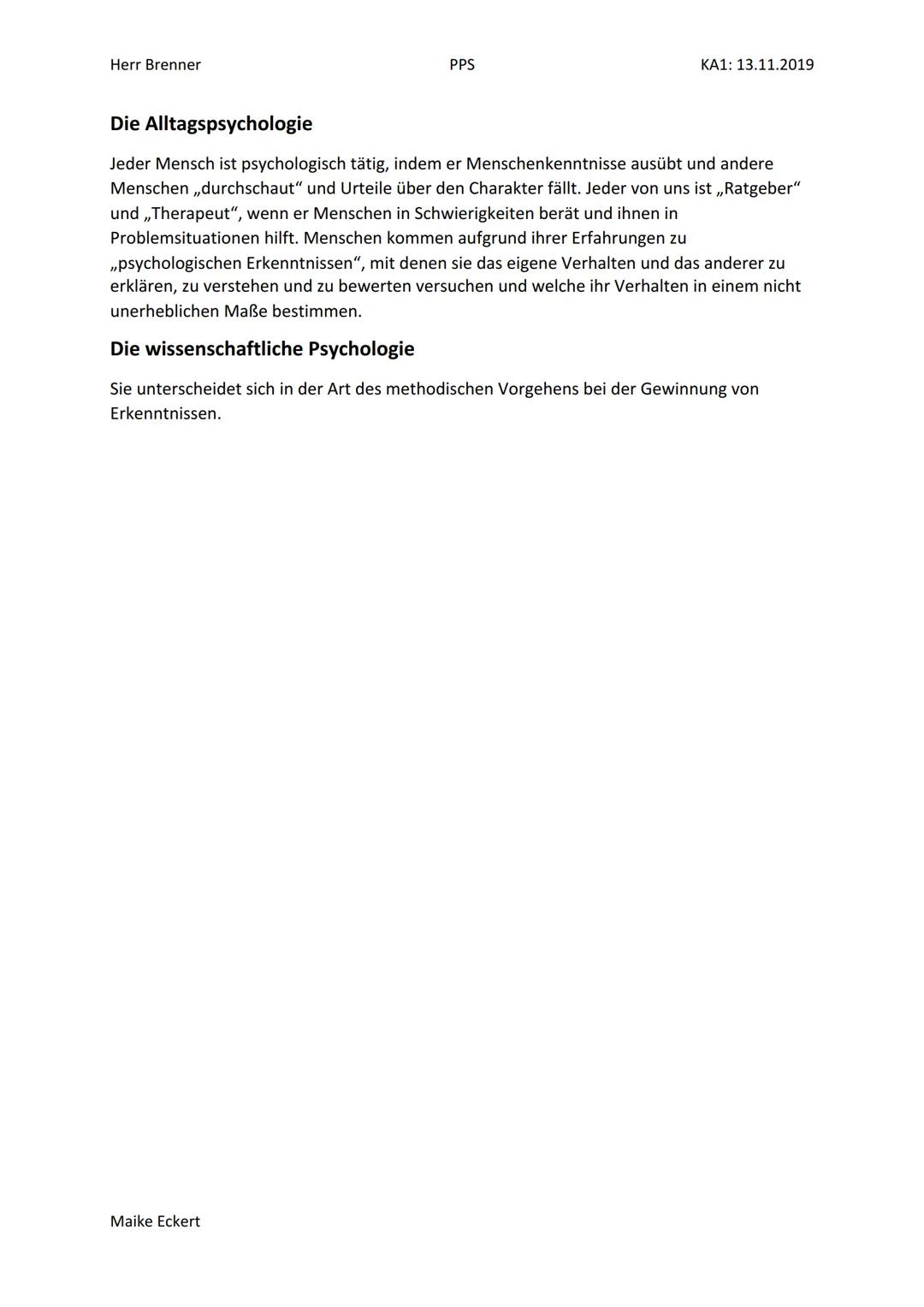 Herr Brenner
●
● Zu-Erziehender
Erzieher
Gegenstand der Pädagogik:
●
Psychologie und Pädagogik
Erziehungsinstitutionen
Erziehungseinrichtung