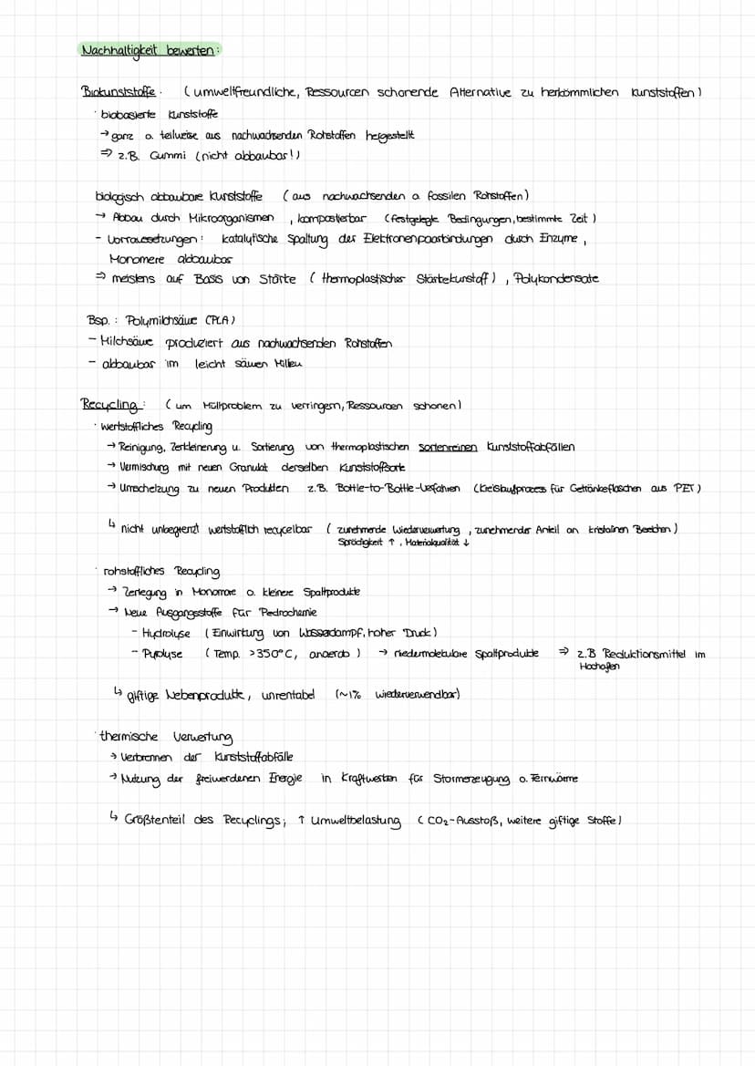 Als Kunststoff bezeichnet man künstlich synthetisierte, organische, makromolekulare Verbindungen.
Makromoleküle = sehr große Moleküle aus si