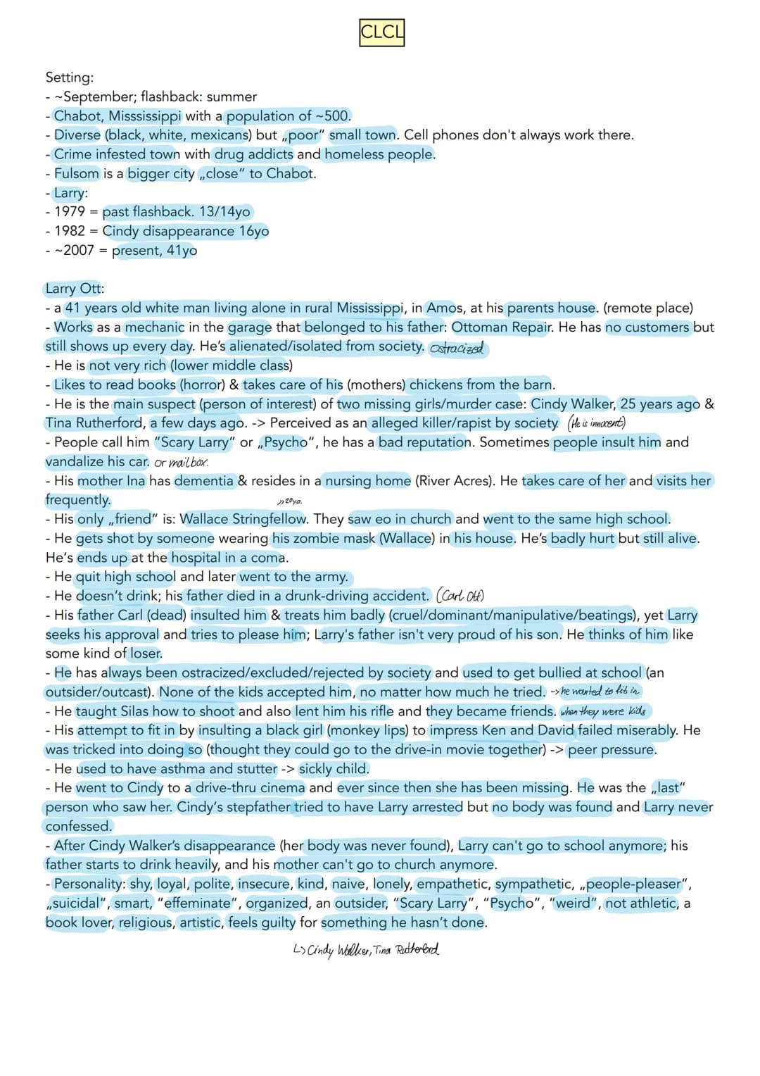 Crooked Letter, Crooked Letter Characters & Summary Info for Kids