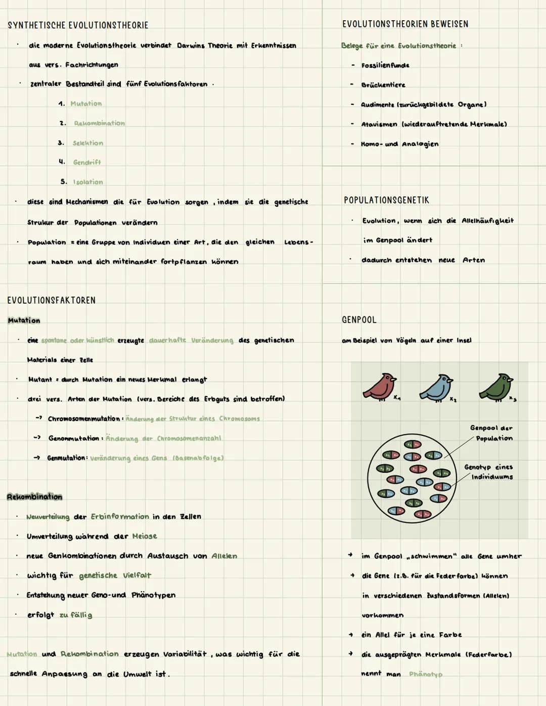 BIOLOGIE KLAUSUR Q3
EVOLUTIONSTHEORIEN VARIABILITÄT UND ANGEPASSTHEIT | ISOLATIOSMECHANISMEN | SELEKTIONSFORMEN/-TYPEN | ARTBILDUNG
EVOLUTIO