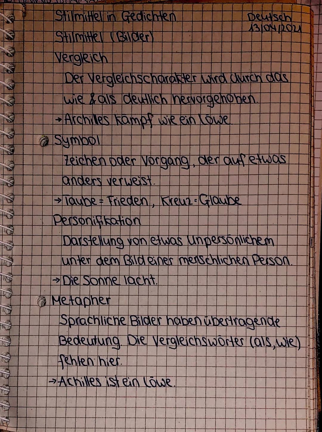 Wichtige Stilmittel in Gedichten