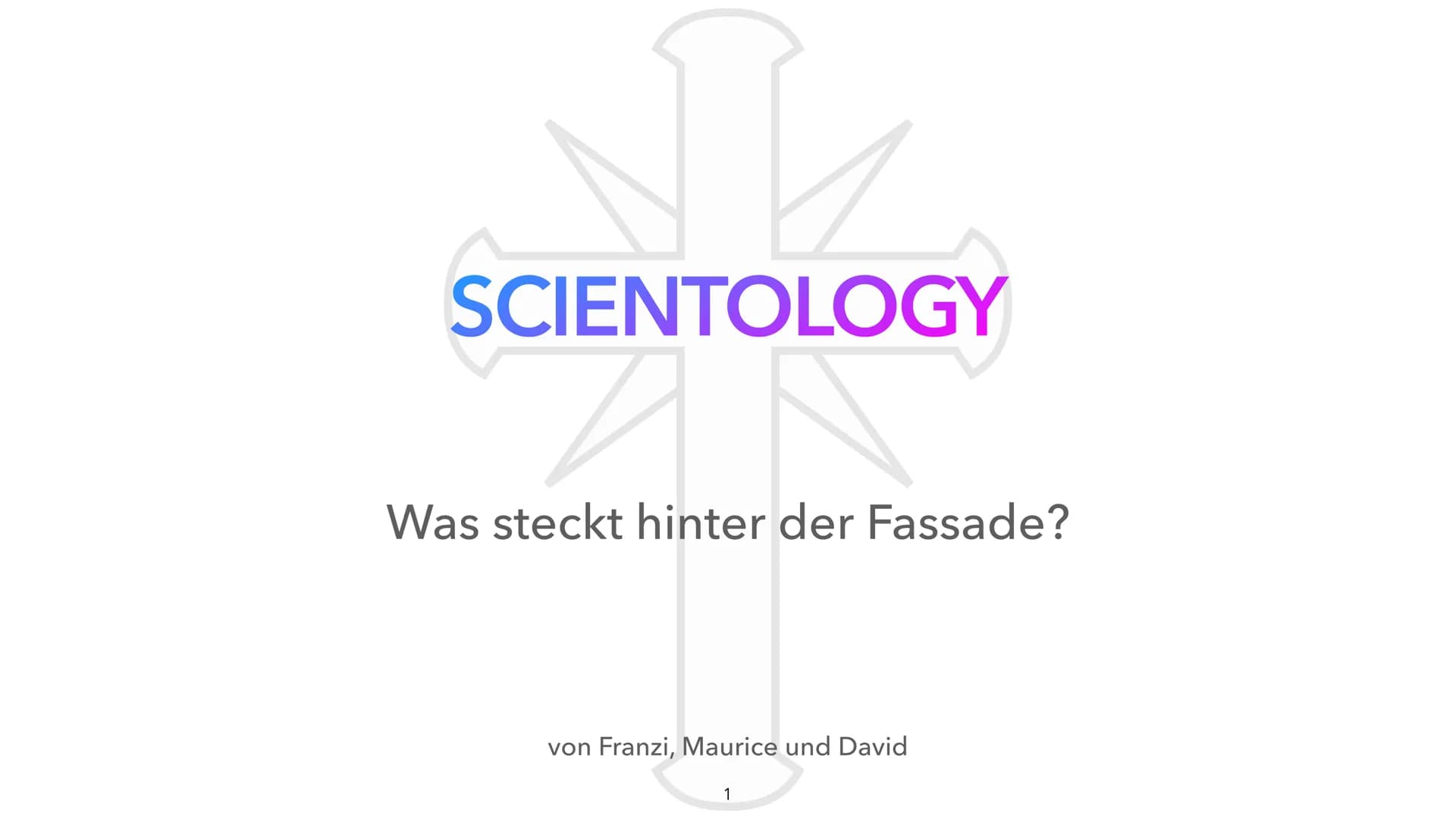 J
SCIENTOLOGY
Was steckt hinter der Fassade?
von Franzi, Maurice und David Inhaltsverzeichnis
Gliederung der Themen
• Was ist Scientology?
•