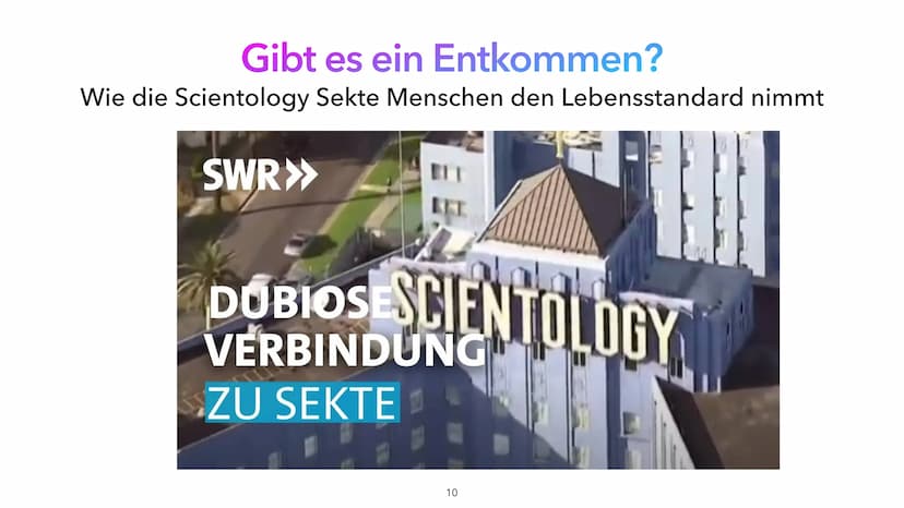 J
SCIENTOLOGY
Was steckt hinter der Fassade?
von Franzi, Maurice und David Inhaltsverzeichnis
Gliederung der Themen
• Was ist Scientology?
•