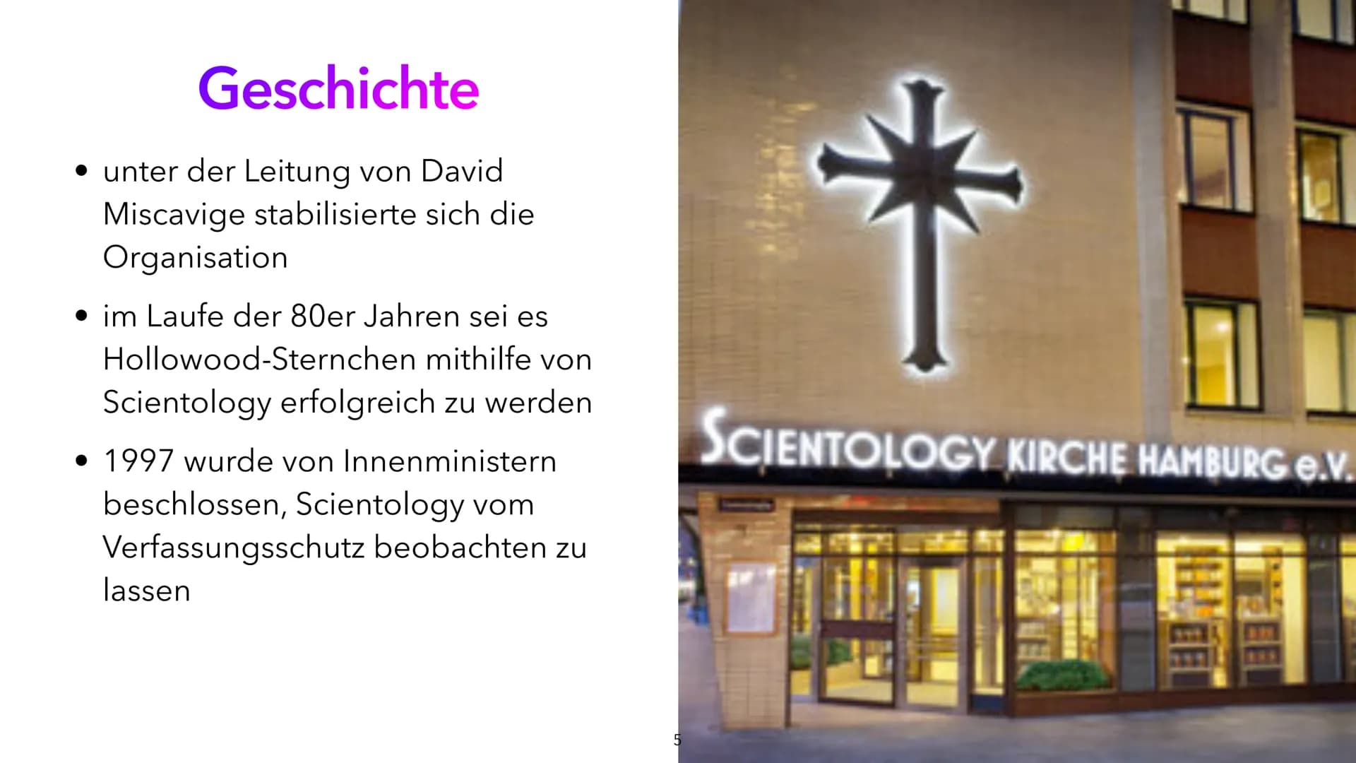 J
SCIENTOLOGY
Was steckt hinter der Fassade?
von Franzi, Maurice und David Inhaltsverzeichnis
Gliederung der Themen
• Was ist Scientology?
•