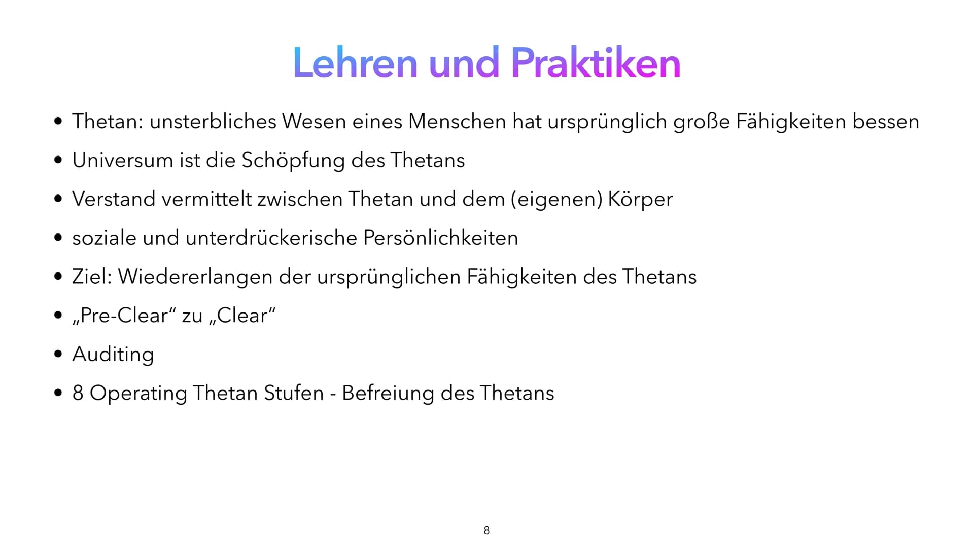 J
SCIENTOLOGY
Was steckt hinter der Fassade?
von Franzi, Maurice und David Inhaltsverzeichnis
Gliederung der Themen
• Was ist Scientology?
•