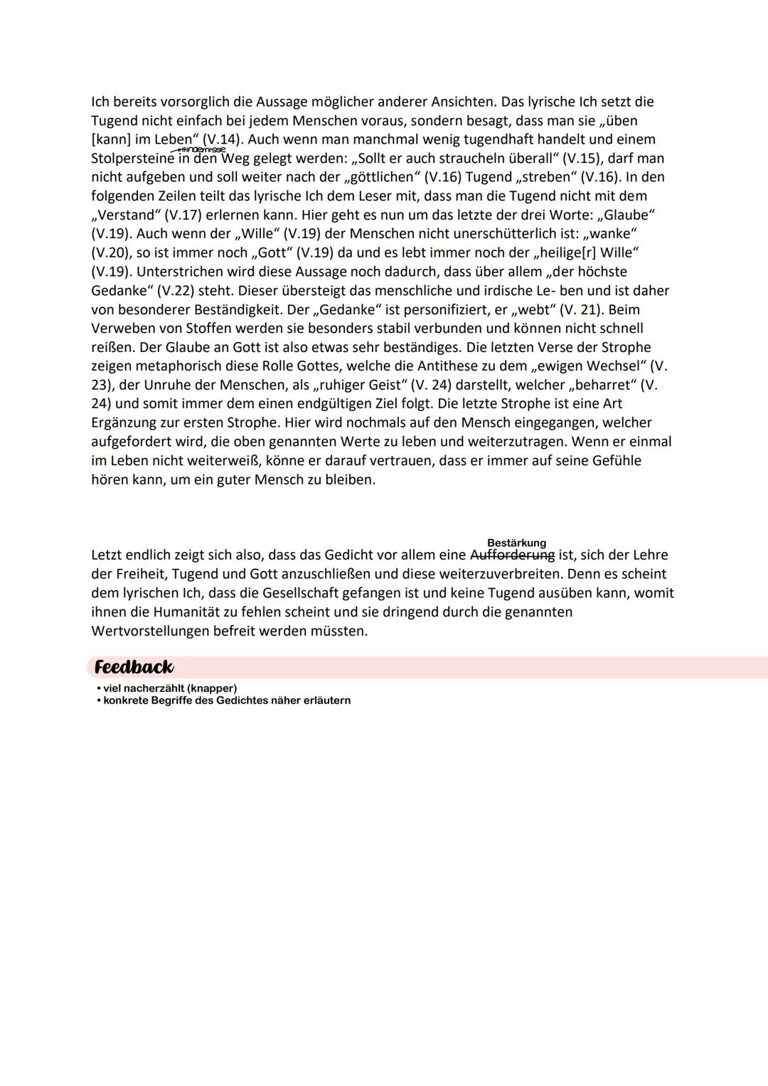 Die Worte des Glaubens (Friedrich Schiller)- Analyse
Das von Friedrich Schiller verfasste Gedicht ,,Die Worte des Glaubens" von 1778, lässt 